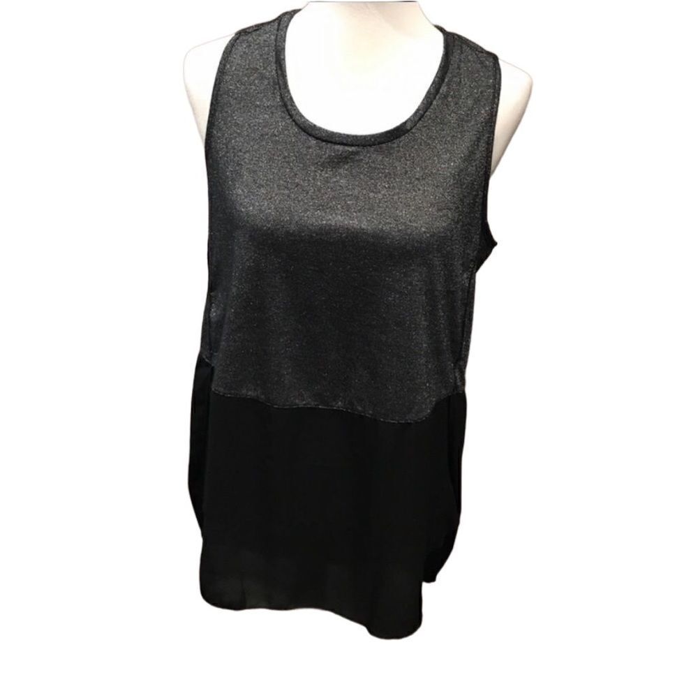 🖤✨ RD Style Sleeveless Top - Size Medium - Black and Gray Color Block NWOT